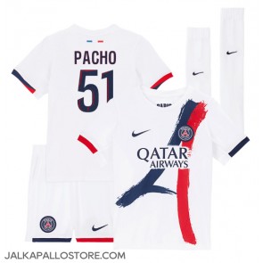 Paris Saint-Germain Willian Pacho #51 Vieraspaita Lapsille 2024-25 Lyhythihainen (+ shortsit)